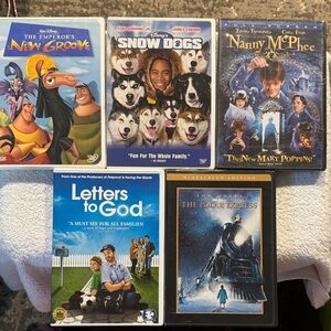 Disney Kids DVD Movie Collection Polar Express Snow Dogs Emperor’s New Groove